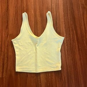 Women's Cream Ribbed Tank Top